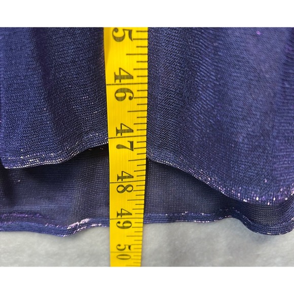 Vintage Prom Evening Dress Size: 13/14 Purple/Black Indie Fairycore Y2K Glitter - Picture 10 of 13